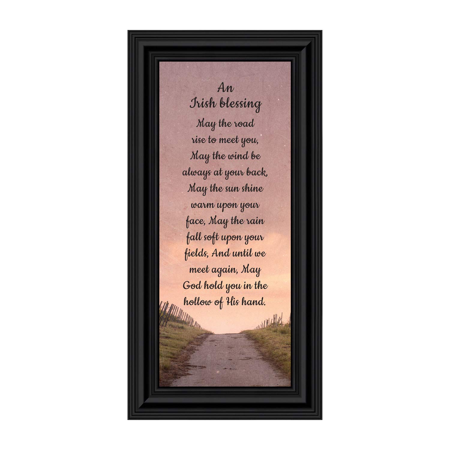 Celtic Irish Blessing Wall Decor - 'May the Road Rise Up to Meet You' - Handcrafted Home Blessing Sign | Unique Irish Gifts for Women & Housewarming Presents | Perfect for St. Patrick's Day Decor, Irish-Themed Home Decor & New Home Blessings (7351B)