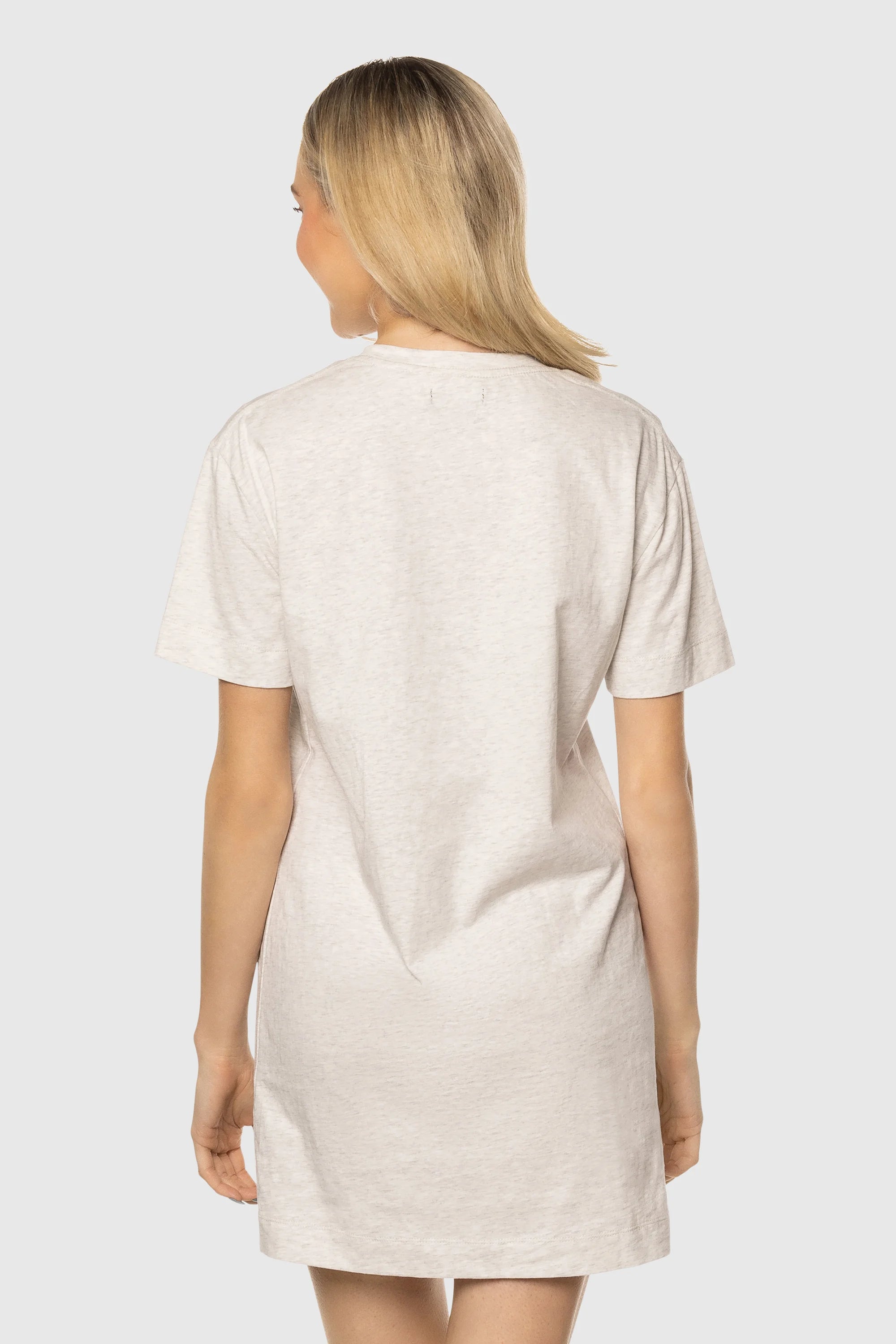 Women's Tee Dress with Speckle Print - Casual Summer T-Shirt Dress for Beach, Vacation & Everyday Wear