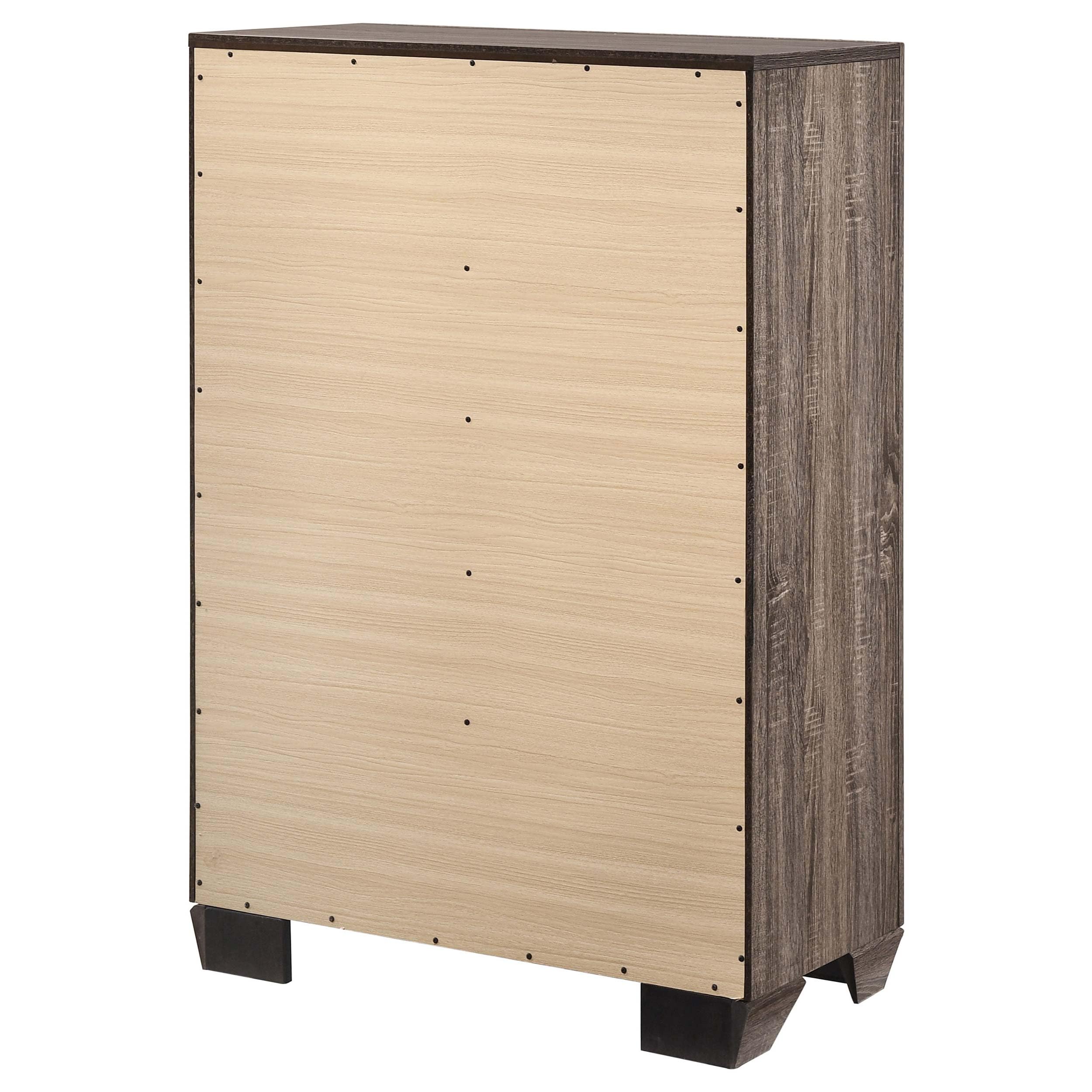 Kauffman Transitional 5-Drawer Wooden Dresser - Washed Taupe Bedroom Storage Cabinet | Coaster Home Furnishings | Tall Chest of Drawers for Clothes Organization | Perfect for Master Bedroom, Guest Room & Dorm Furniture