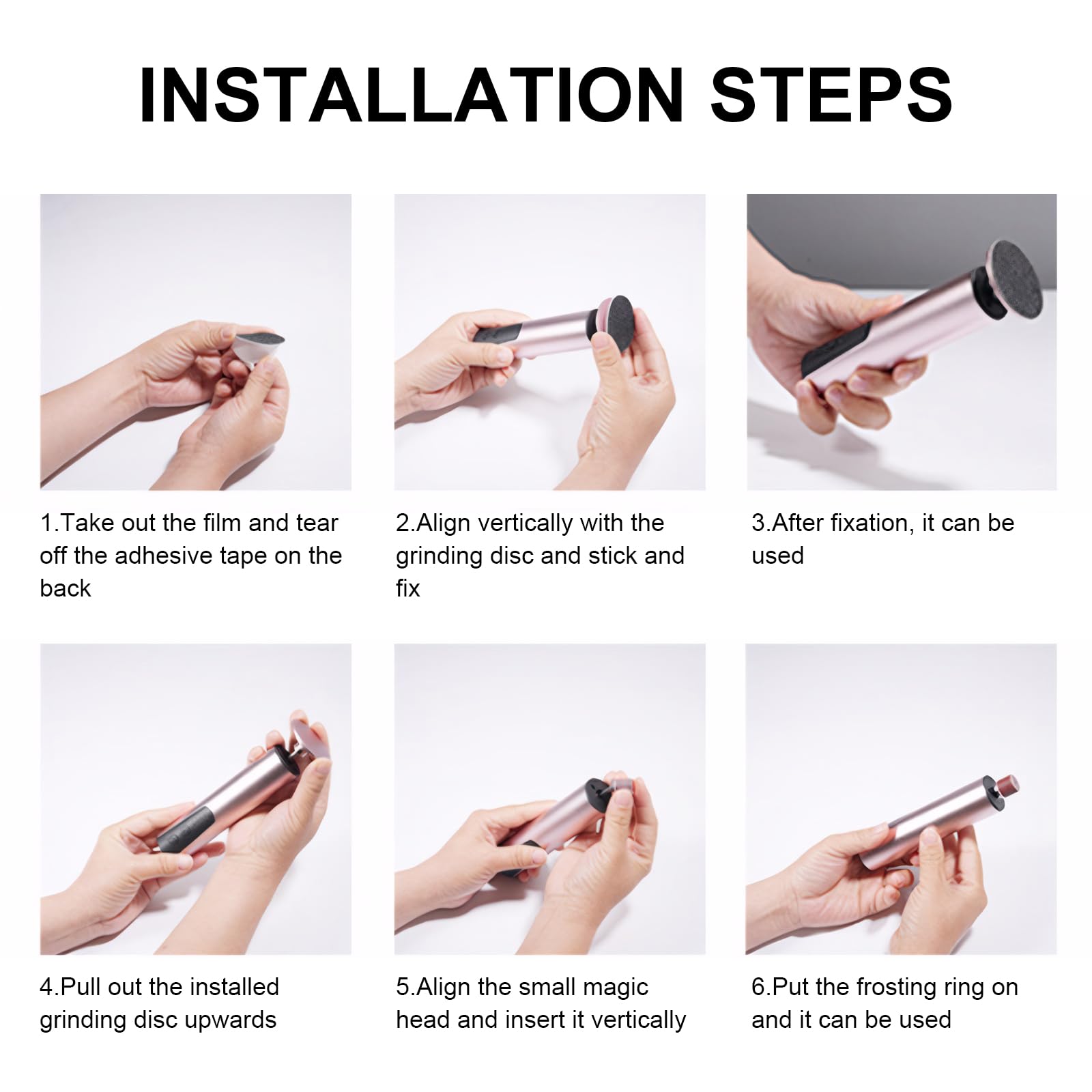 ELEOPTION Electric Callus Remover for Feet - 6 Speed Adjustable Rechargeable Foot File & Nail Grinder - Professional Pedicure Tool for Dry Dead Skin Removal - Perfect for Home Spa, Foot Care & Pedicure (Black)