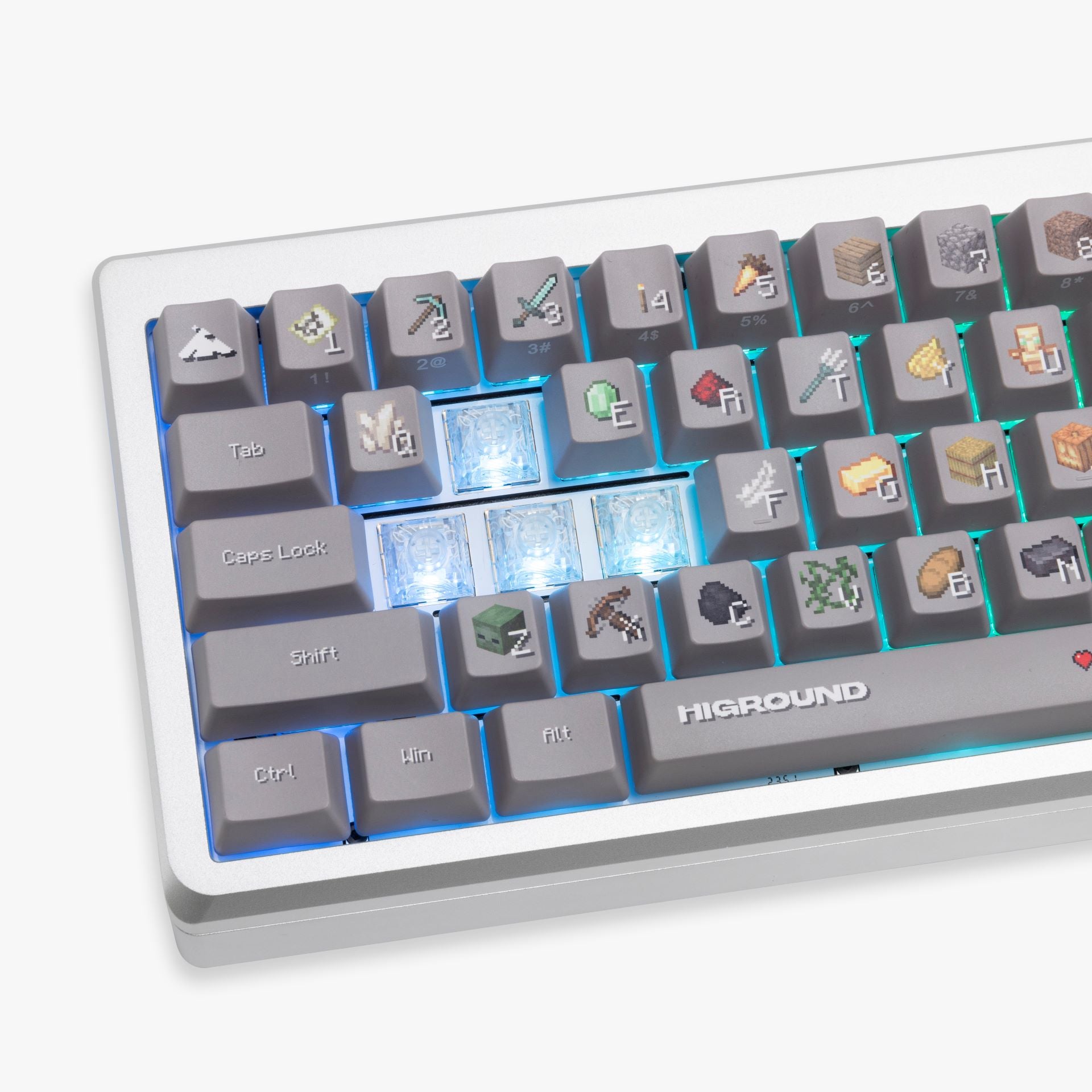 HG x Minecraft Summit 65 Mechanical Gaming Keyboard - Wireless RGB Backlit, Compact 65% Layout for PC/Mac - Perfect for Gaming, Coding & Office Work