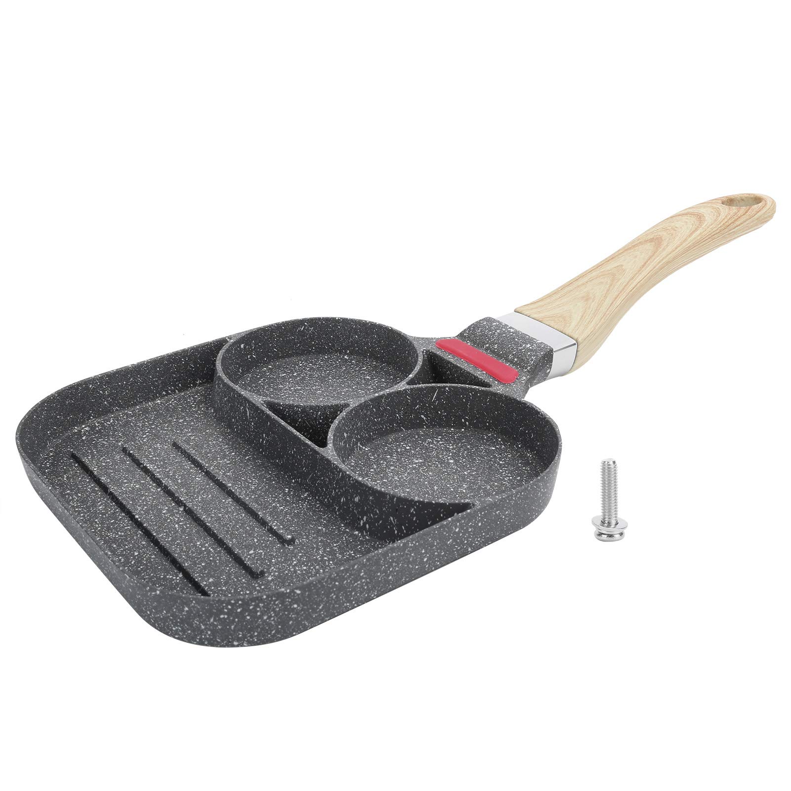 Nonstick Aluminum Egg Pan - Mini Omelet Frying Pot with Heat-Resistant Handle for Breakfast Cooking | Perfect for Scrambled Eggs, Pancakes & Small Portion Meals