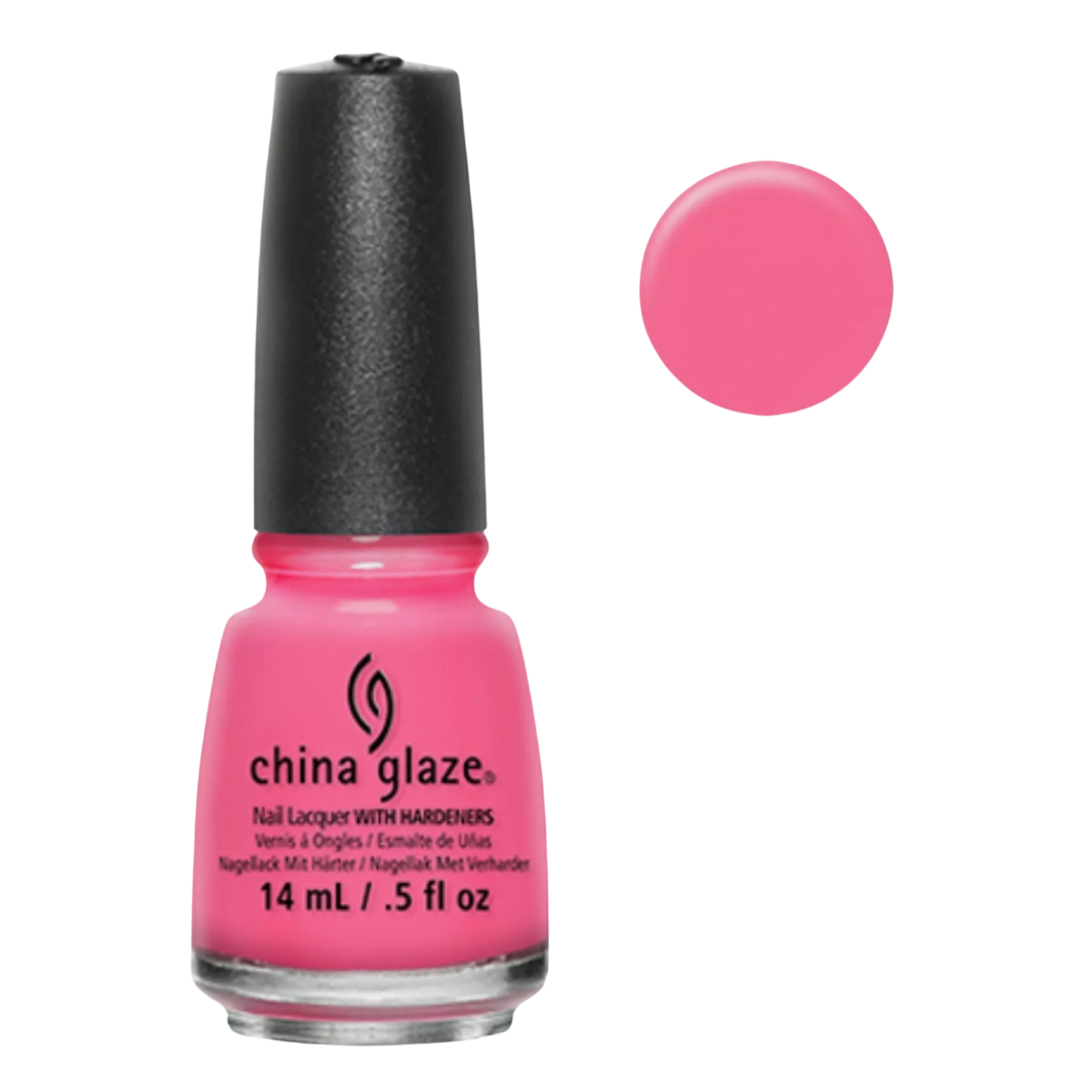 China Glaze Nail Lacquer Hardener - Long-Lasting Neon Nail Polish (0.5 fl oz) for Salon-Quality Manicures at Home, Parties & Special Occasions