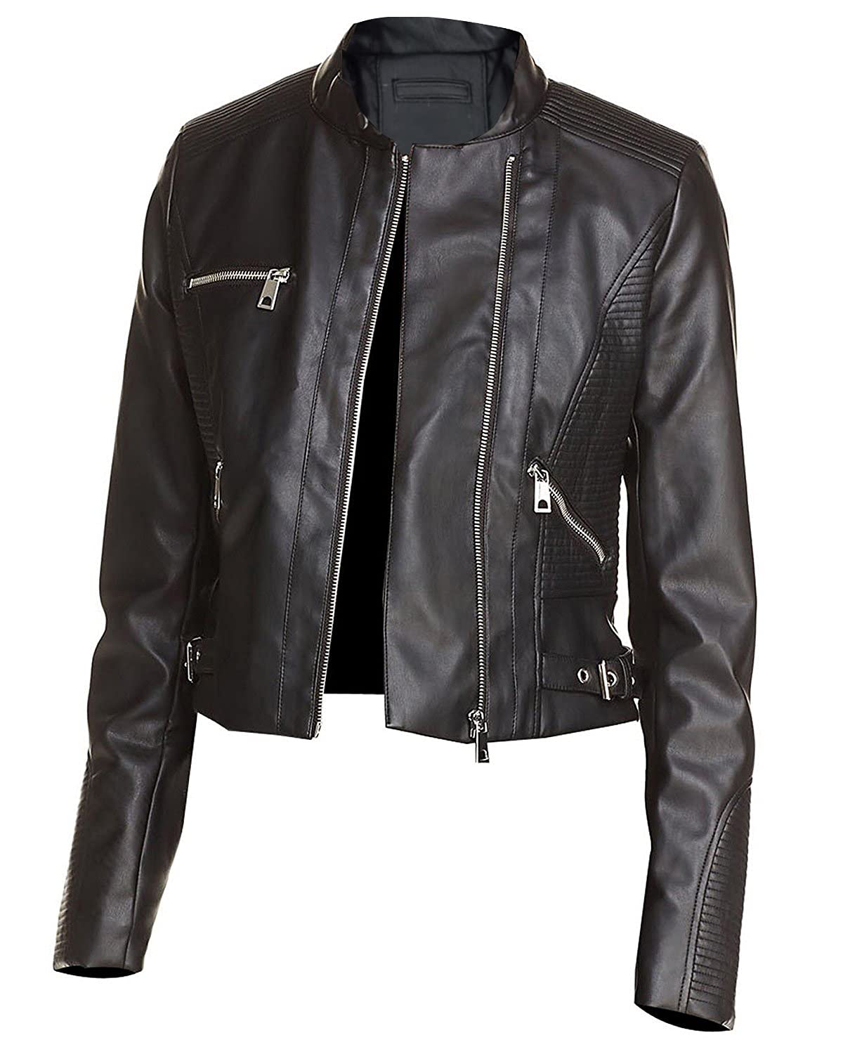 Stylish Women's Quilted Faux Leather Jacket | Trendy Short Body Biker Jacket for Ladies | Perfect for Casual Outings, Date Nights & Fall Fashion