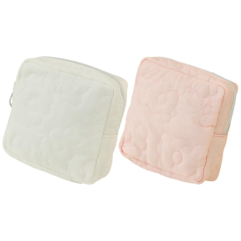 iplusmile 2-Pack Storage Bags for Sanitary Pads - Reusable Organizer Pouch for Feminine Hygiene Products, Nursing Pads & Cosmetics - Perfect for Travel, Gym & Daily Essentials Organization
