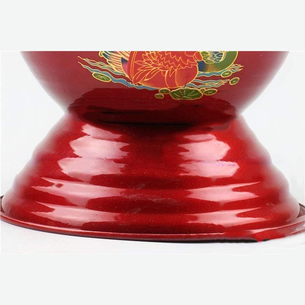 Enamel Chamber Pot with Lid - High Capacity Bedpan for Kids, Women & Adults - Portable Urinal & Spittoon for Home, Hospital & Travel Use