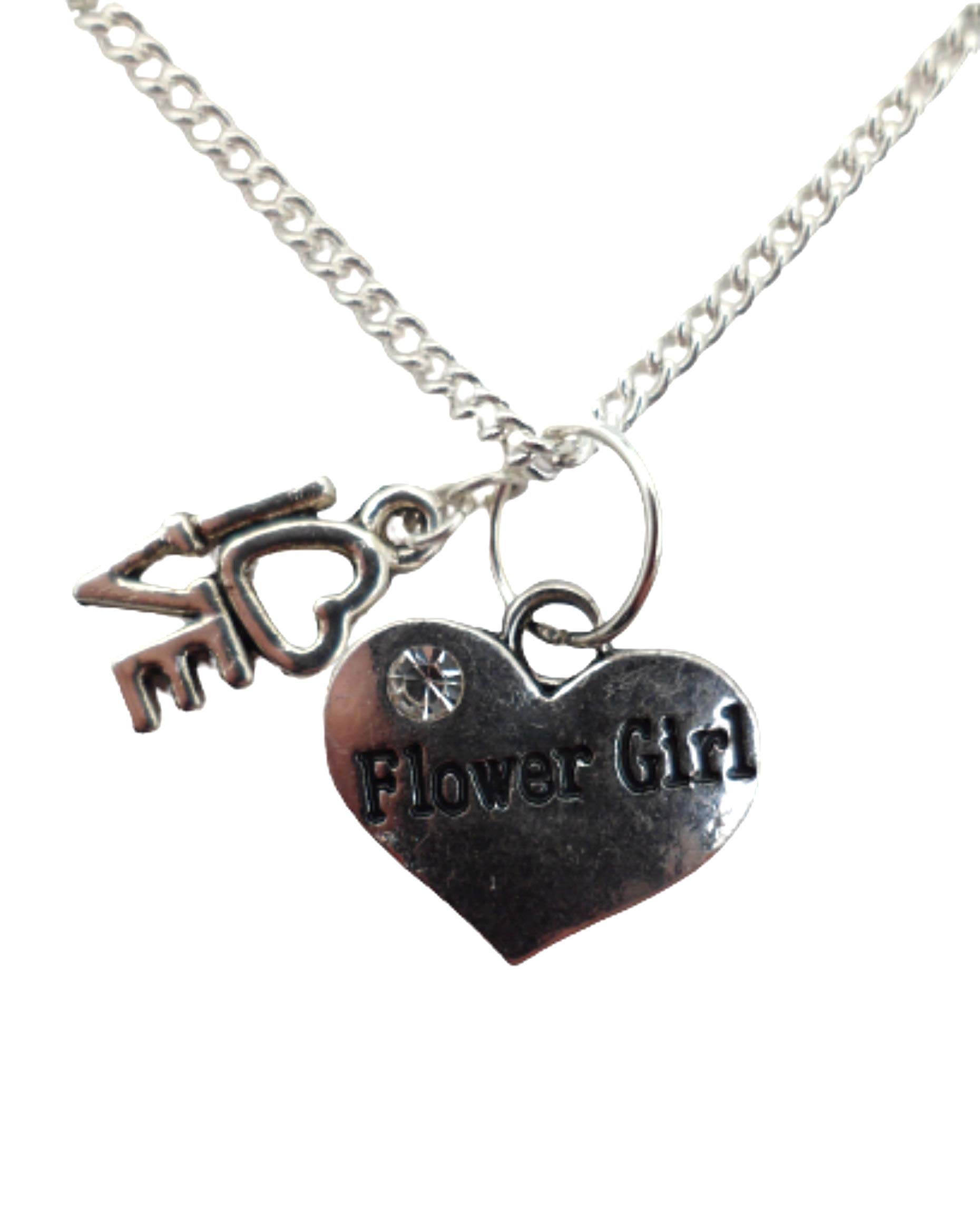 Elegant Silver Plated Flower Heart Charm Necklace for Women - Perfect Gift for Girlfriend, Valentine's Day & Special Occasions