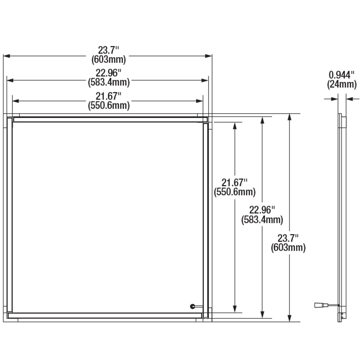 2x2 TFit LED Panel Light - 35W, 3950 Lumens, 35K/40K/50K CCT, 120V/347V - Energy Efficient Office Lighting for Commercial & Residential Spaces