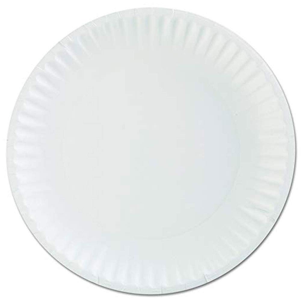 Lependor 50 Pack 7-Inch White Disposable Paper Plates - Eco-Friendly Dinnerware for Parties, Picnics & Everyday Use