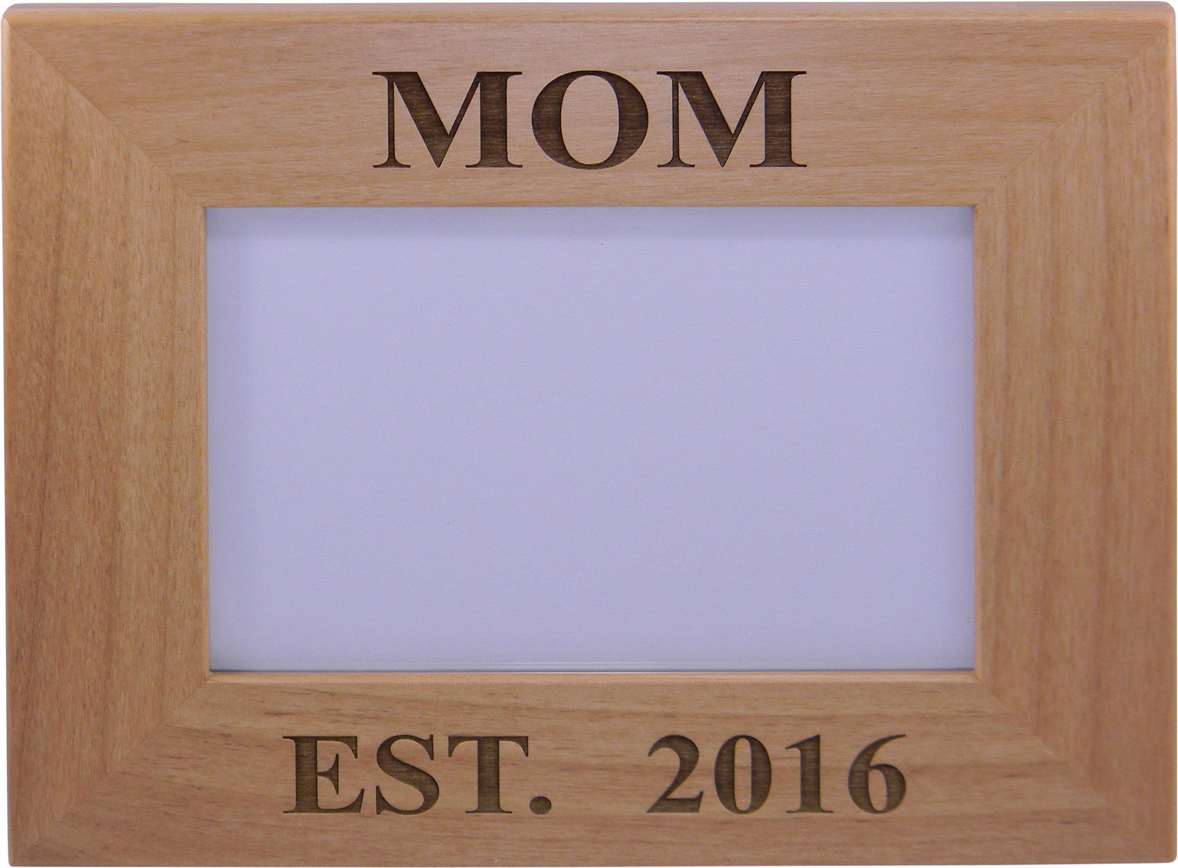 4x6 Inch Wood Picture Frame - Handmade Gift for Mother's Day, Birthday, Christmas - Perfect for Mom, Grandma, Wife - Display Family Photos on Desk, Shelf or Wall Decor (EST. 2016)