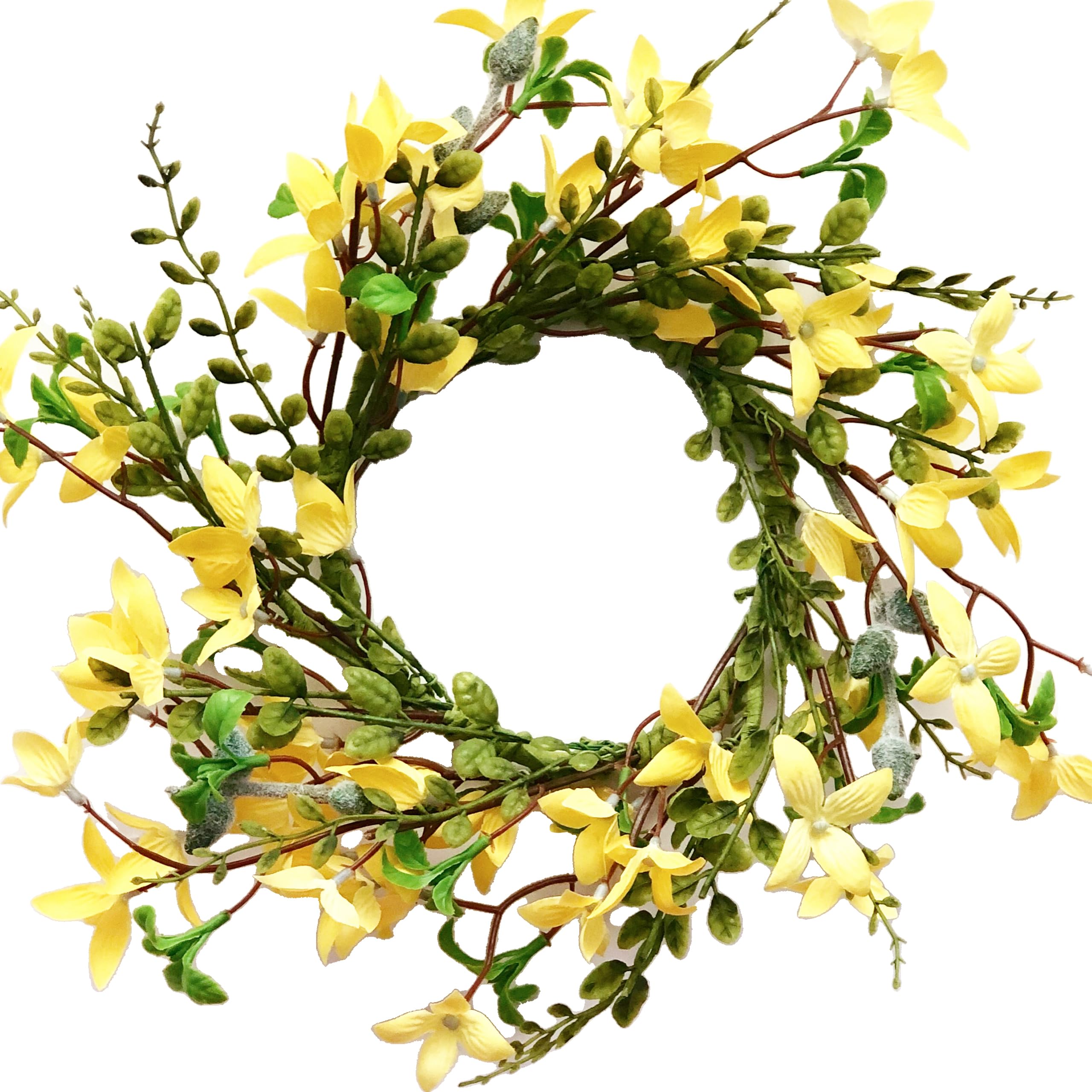 Rustic Farmhouse Seasonal Wreaths for Front Door, Living Room & Kitchen Decor - All-Season Stylish Home Wall Wreath by Foundations Decor | Perfect for Spring, Summer, Fall & Winter Home Decoration