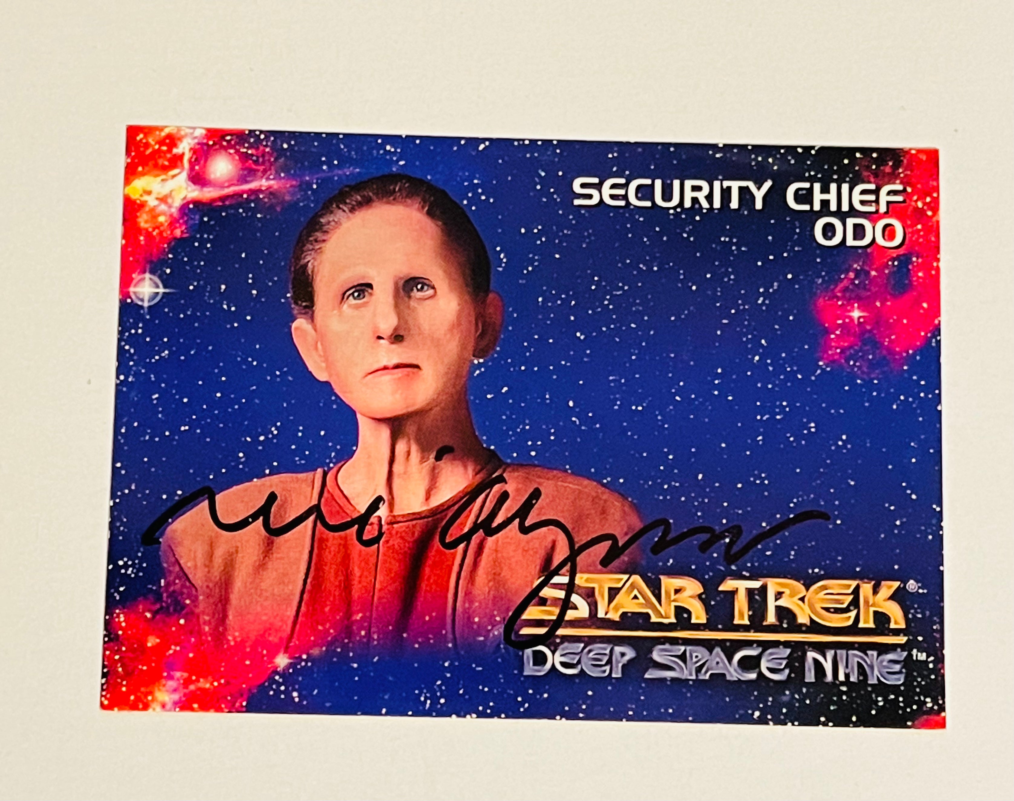 Rare Star Trek DS9 Odo Autographed Trading Card with COA - Perfect for Collectors, Fans & Sci-Fi Memorabilia Displays