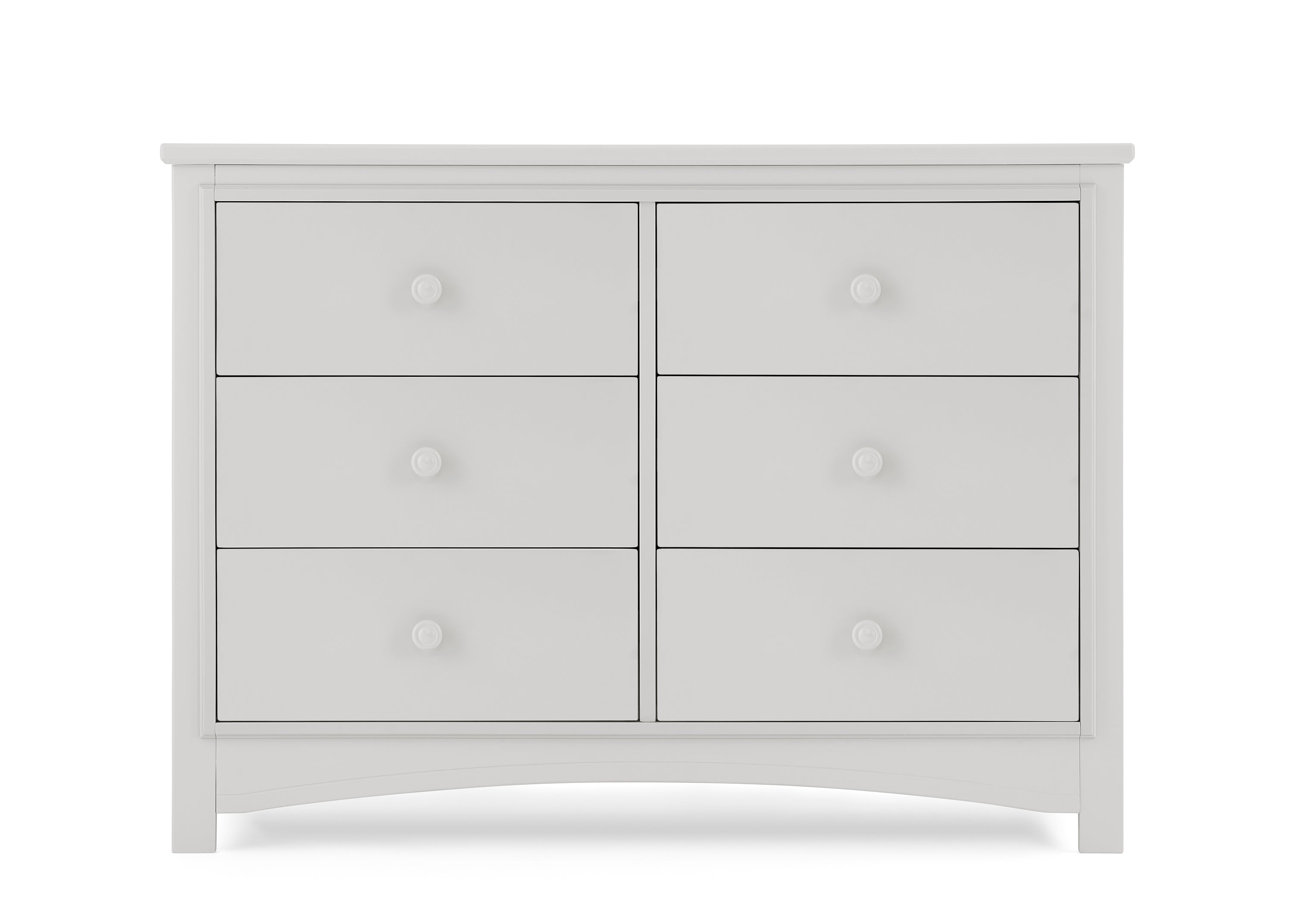 Perry 6 Drawer Dresser with Interlocking Drawers - Sturdy Wooden Bedroom Furniture for Closet Organization & Home Storage