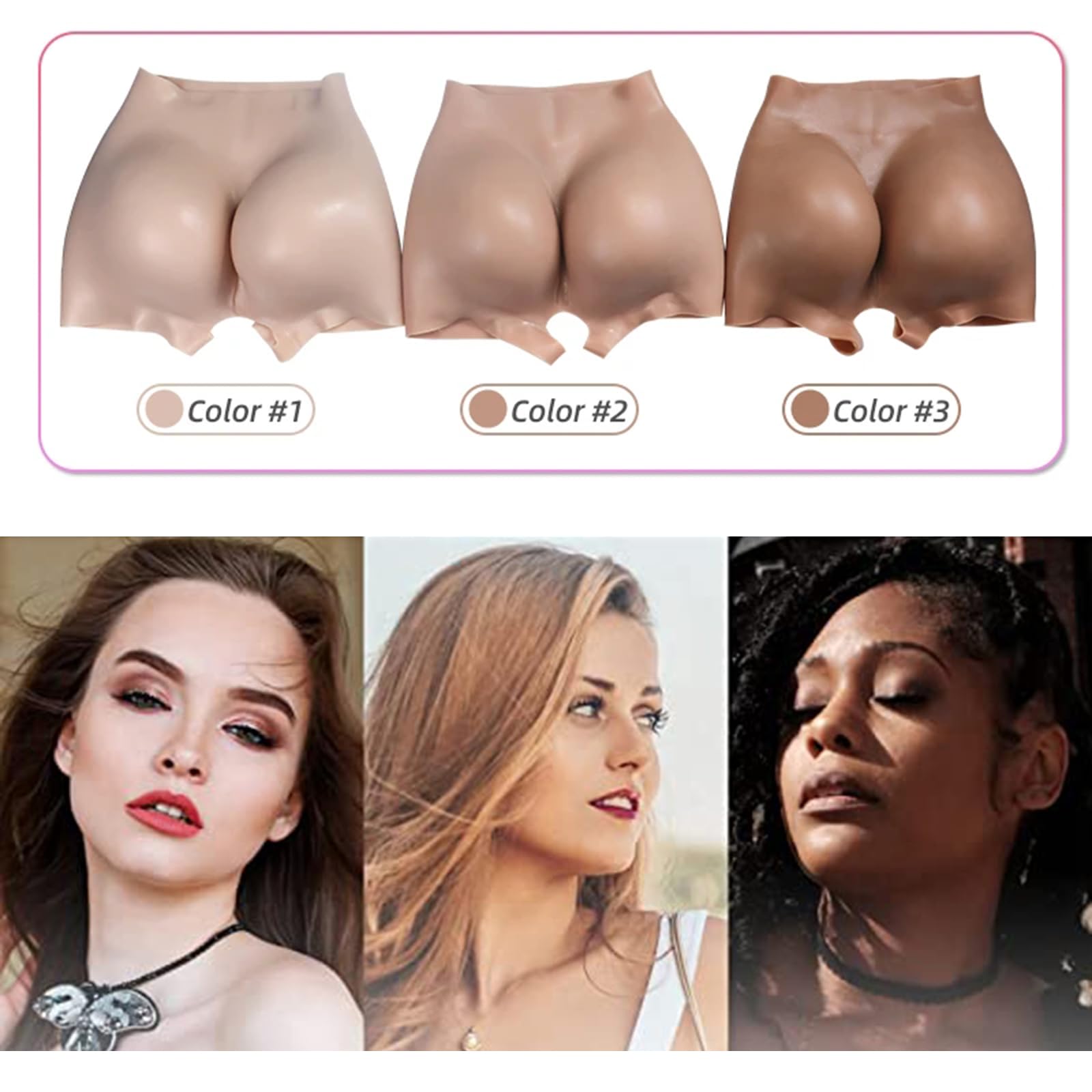 XSXL Silicone Hip Enhancer Shapewear - Butt Padded Push Up Panties for Transgender Women & Crossdressers - Fake Hips for Natural Curves - Perfect for Cosplay, Daily Wear & Confidence Boost