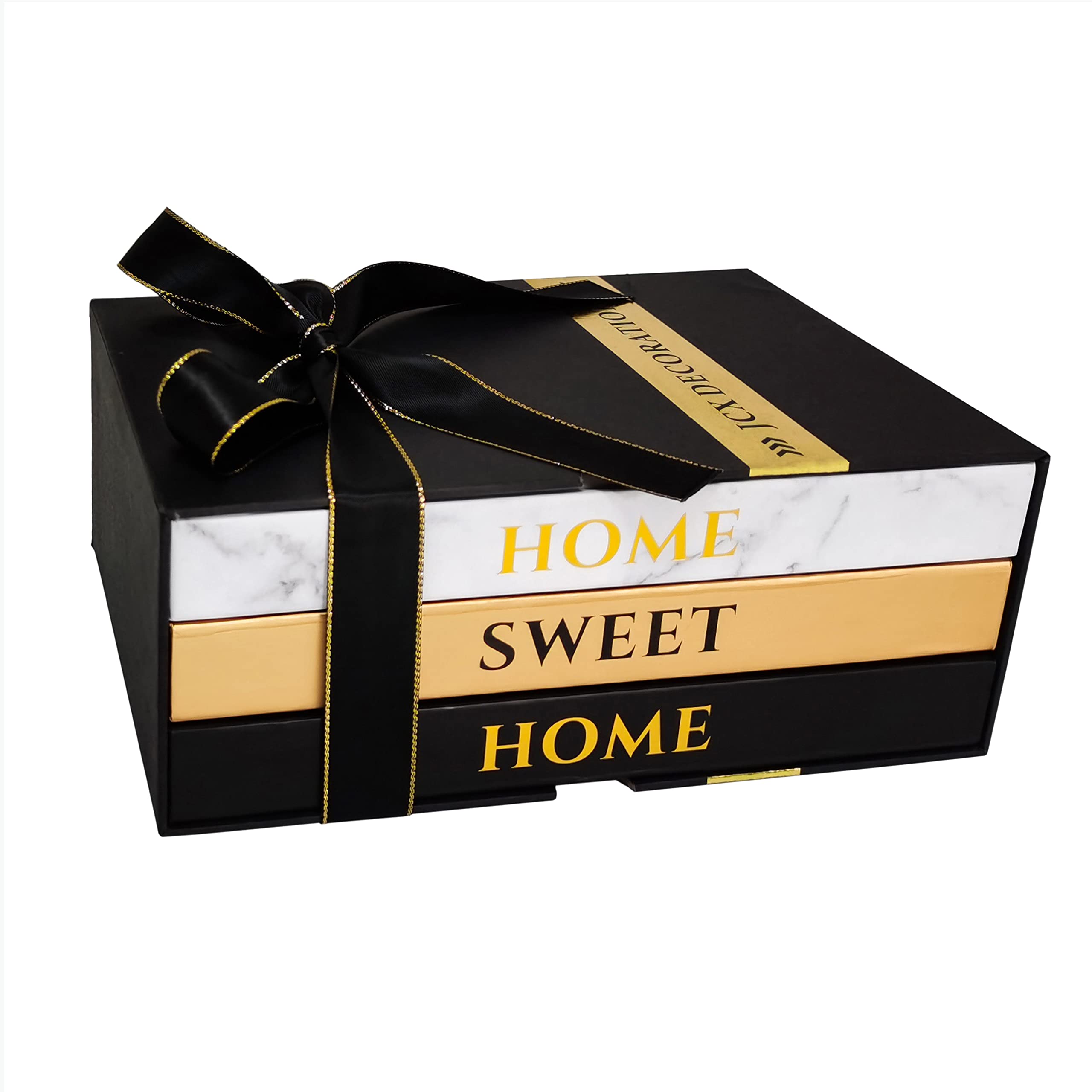 Decorative Faux Books with Blank Pages - Coffee Table Bookshelf Decor, Farmhouse Living Room & Bedroom Nightstand Accent - Perfect for Home Styling, Bookshelf Styling, and Gift Giving (Z106)