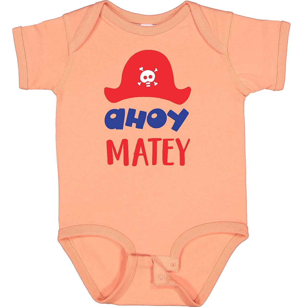 Inktastic Ahoy Matey Pirate Hat Skull & Bones Baby Bodysuit - Cute Pirate-Themed Outfit for Infants, Boys & Girls | Perfect for Halloween, Pirate Parties & Themed Events