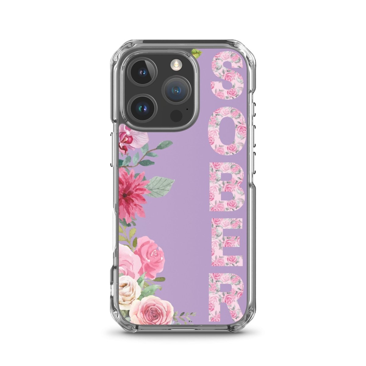 SOBER Rosé Chinoiserie iPhone Case - MagSafe® Compatible Protective Cover for iPhone 13/14/15 Pro - Elegant Floral Design for Women - Perfect for Daily Use, Office & Travel