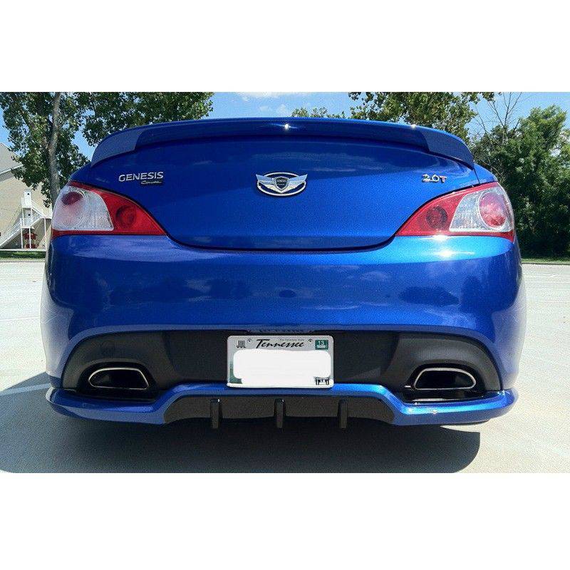 2010-2016 Hyundai Genesis Coupe Rear Bumper Diffuser - Sport Style Rear Lip Spoiler for 2-Door Models | Enhances Aerodynamics & Street Racing Look
