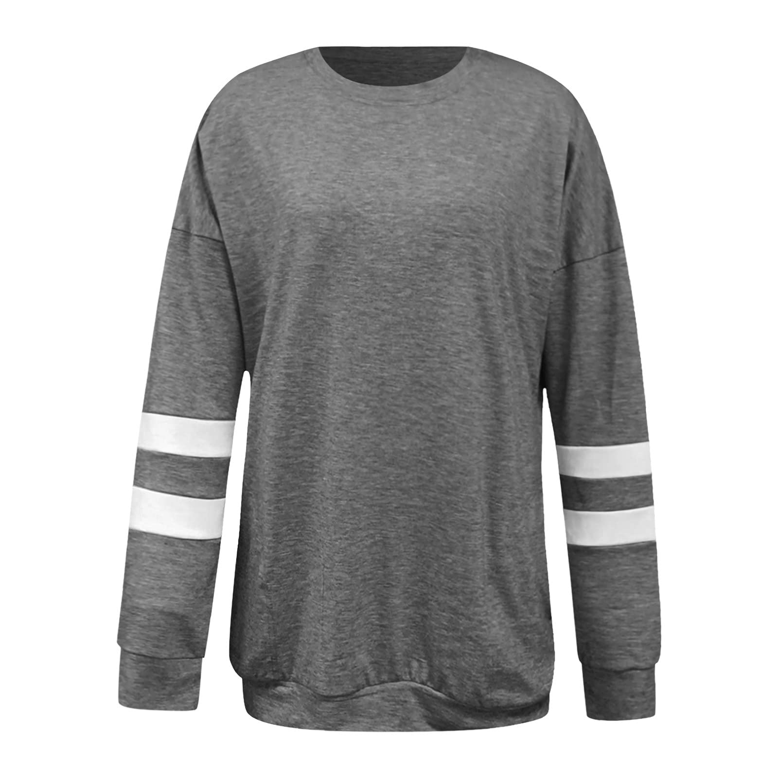 Women's Casual Loose Fit Pocket Tunic Top - Comfortable Long Sleeve Crewneck Pullover Sweatshirt | Perfect for Everyday Wear, Weekend Outings & Layering in Fall/Winter