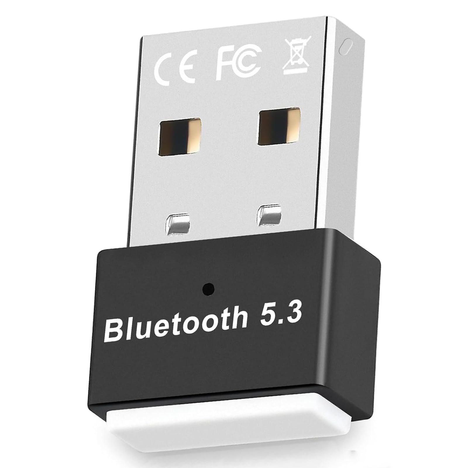 5.3 Bluetooth Adapter for PC - USB Bluetooth Dongle with 20m Range, Wireless EDR Transmitter Receiver for Desktop, Headphones, Keyboard & Stereo Audio - Compatible with Windows 11/10/8.1/7 - Perfect for Home Office, Gaming & Wireless Audio Streaming