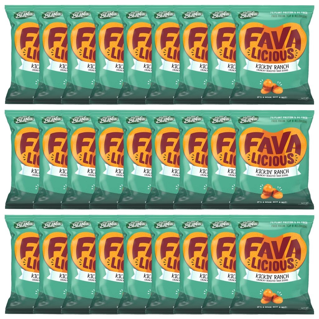 Nuttee Bean Co. - Keto Friendly High Protein Fava Beans Snacks | Crunchy Roasted Favalicious Kickin Ranch Flavor | Healthy On-The-Go Snack for Work, Travel & Fitness | Low Carb Vegan Gluten Free