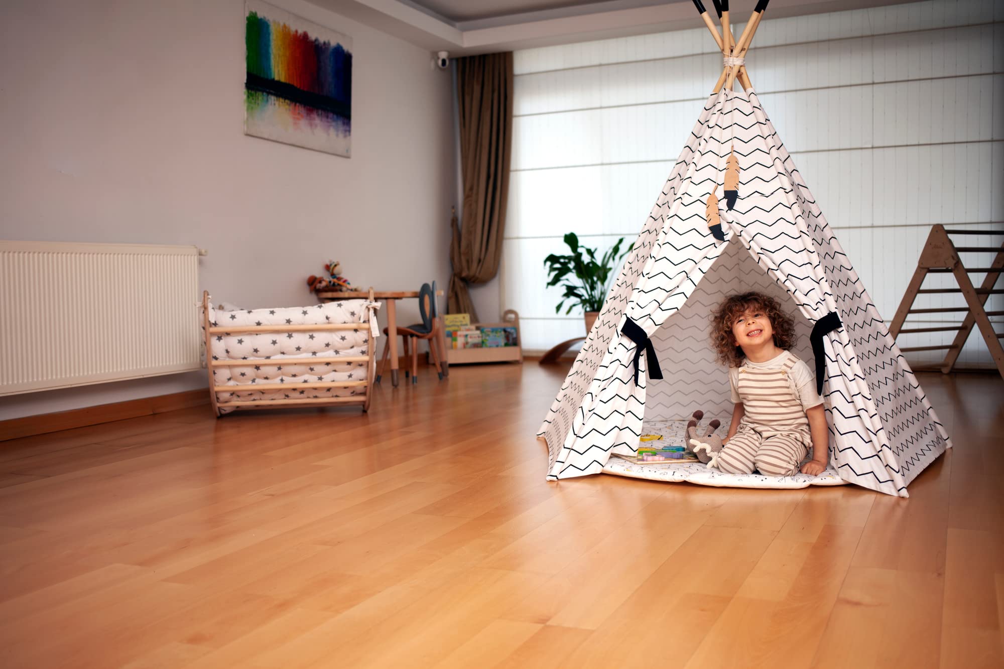 Best Kids Play Tent - Foldable Indoor Teepee Tent with Mat for Toddlers & Children | Playhouse, Sleepover & Dream Tent | Perfect for Bedrooms, Playrooms & Outdoor Adventures