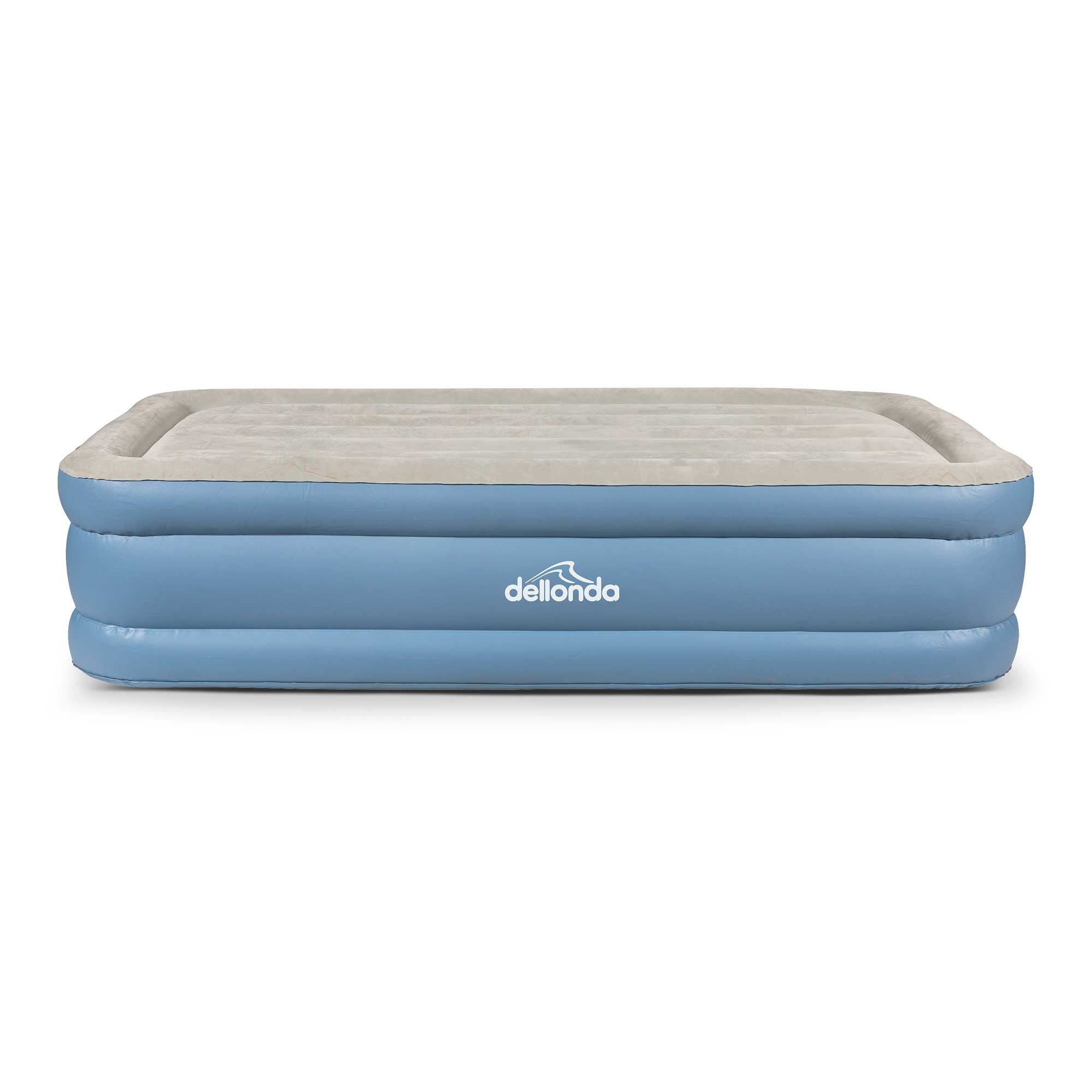 Inflatable Air Mattress with Built-in Electric Pump - Single High Raised Air Bed for Camping & Guest Use, Includes Carry Bag (Model DL146) - Perfect for Outdoor Adventures & Home Sleepovers