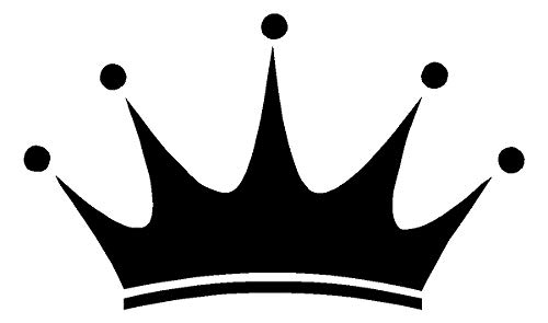Premium White Crown Decal Sticker - Waterproof Vinyl for Boats, Cars, Laptops & Notebooks | DIY Art & Bumper Decor | Perfect for Personalizing Vehicles, Electronics & Home Decor