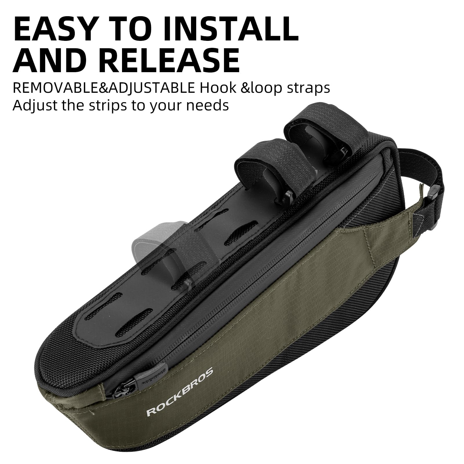 ROCKBROS Bike Frame Bag - Lightweight Aerodynamic Top Tube & Triangle Bag for Triathlon, Gravel & Road Bikes - Perfect for Cycling, Commuting & Outdoor Adventures