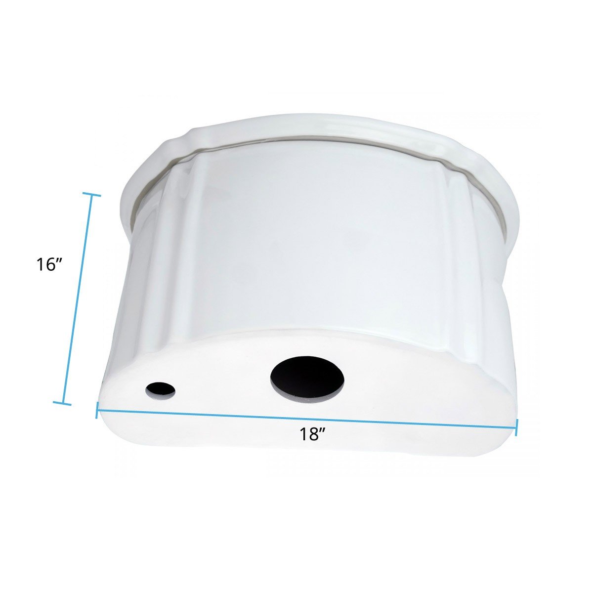 White Ceramic High Tank Pull Chain Toilet with Mounting Hardware - Vintage Style Bathroom Upgrade for Restrooms, Farmhouses & Historic Home Renovations
