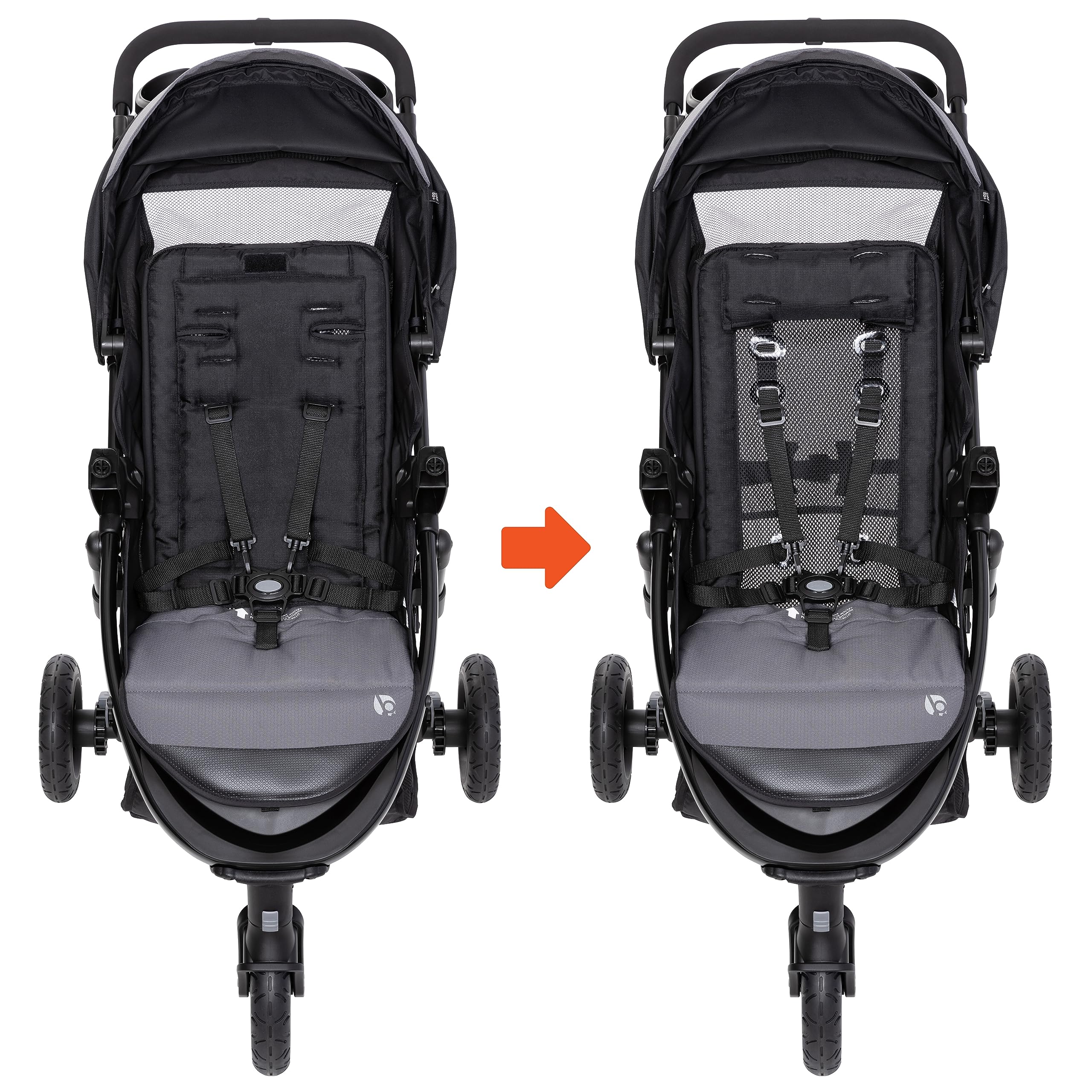 Baby Trend Passport® Seasons All-Terrain Stroller Travel System with EZ-Lift™ PLUS Infant Car Seat - Dash Black | Lightweight & Durable for Outdoor Adventures, Shopping & Travel | Perfect for Newborns & Toddlers