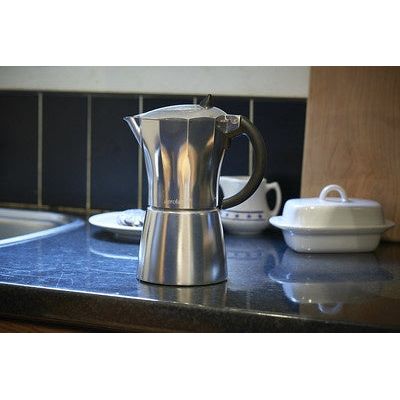 Aerolatte Moka Vista Italian Stovetop Espresso Maker - 3 Cup Coffee Pot for Home & Camping, Perfect for Espresso Lovers & Outdoor Adventures