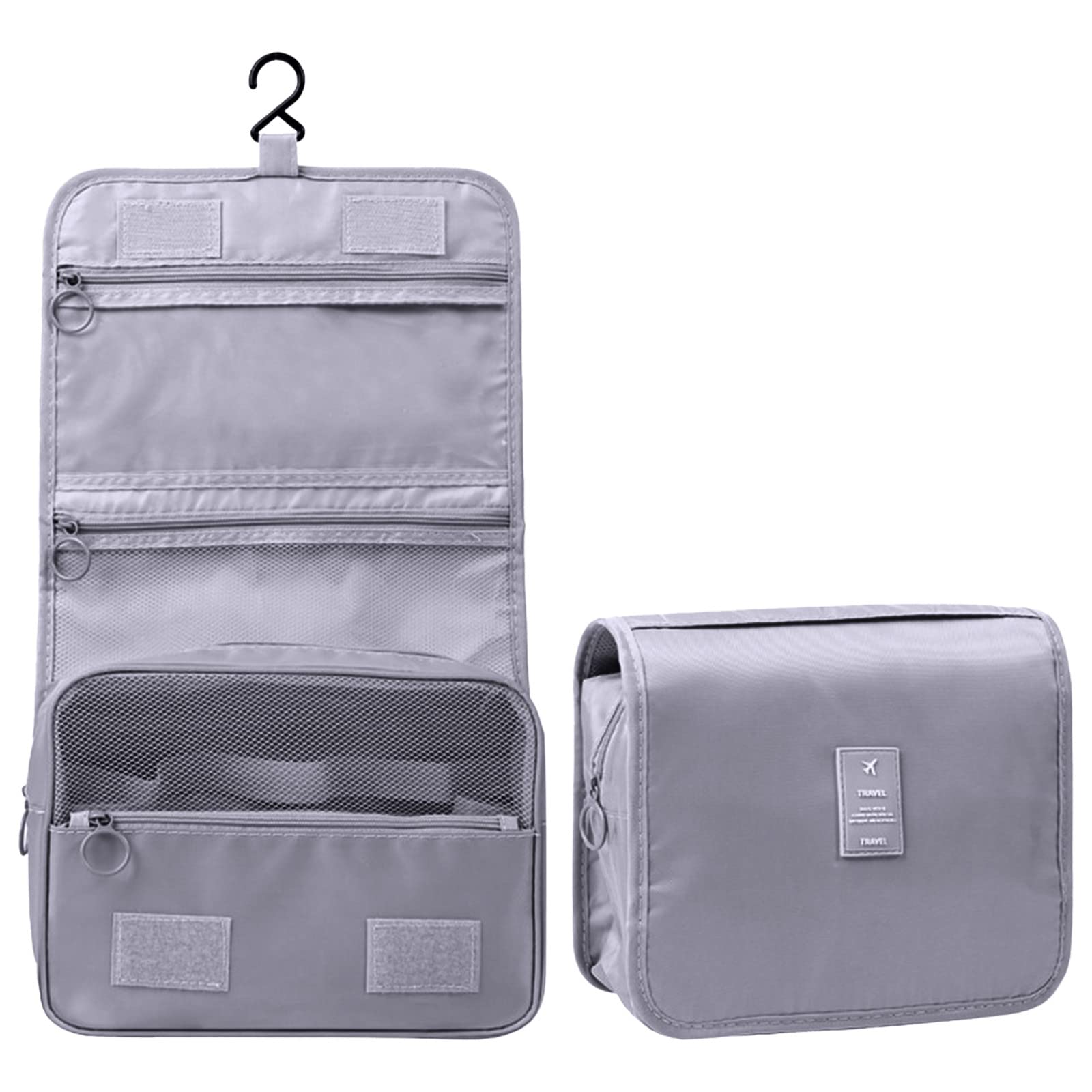 Comigeewa Large Hanging Toiletry Bag - Waterproof Travel Cosmetic Organizer for Men & Women with Sturdy Hook - Perfect for Camping, Gym, Business Trips & Vacation Essentials Storage YU5