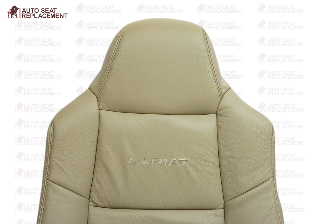 2003-2007 Ford F250 F350 Lariat Seat Covers - Premium Tan Leather or Vinyl Replacement Covers for Truck Interior Protection & Style Upgrade