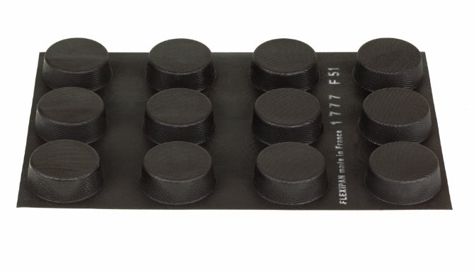 Flexipan Tarte Tatin Silicone Mold - 12 Cavity Non-Stick Baking Pan for Perfect Apple Tarts | Ideal for Home Bakers & Professional Pastry Chefs
