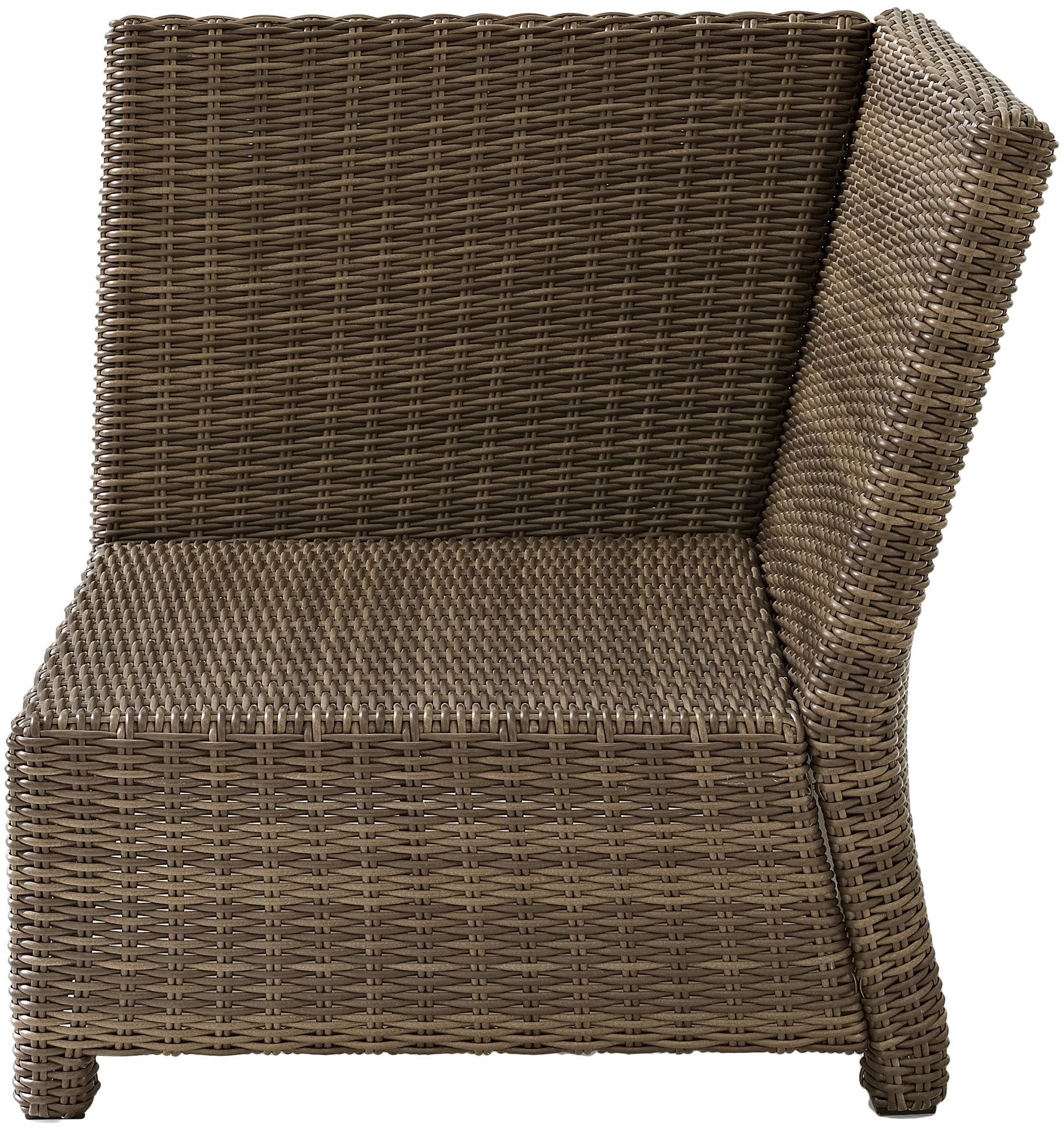 Crosley Bradenton Wicker Corner Outdoor Sectional Chair - Brown with Sand Cushions for Patio, Porch, Deck & Backyard | Durable All-Weather Furniture for Relaxing & Entertaining Outdoors