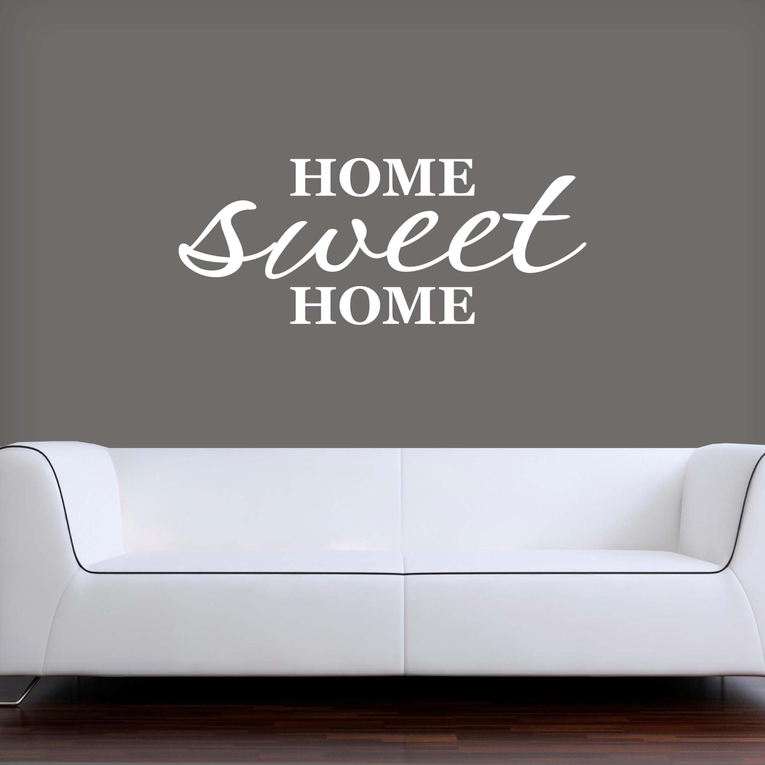 Farmhouse Vinyl Wall Decal - Home Sweet Home Quote - White Removable Wall Art for Living Room, Bedroom & Nursery - Perfect for Home Decor, Housewarming Gifts & Interior Design