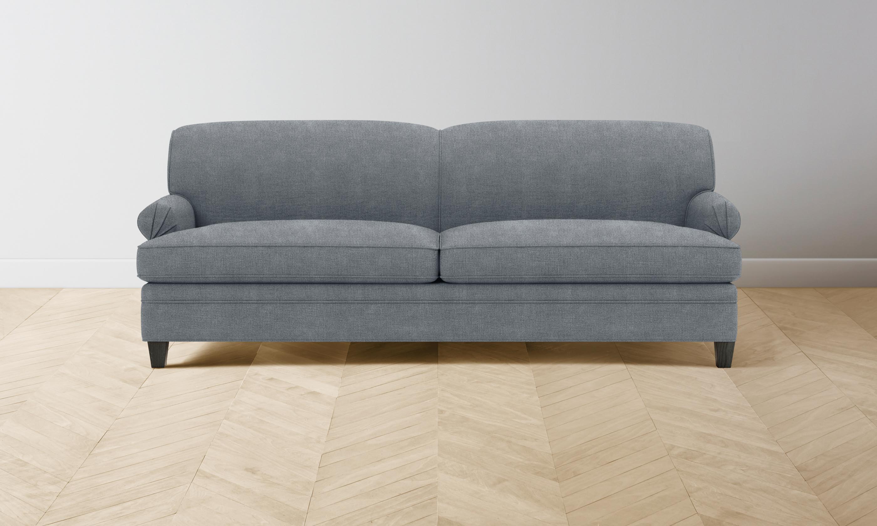 Carmine Sofa - Performance Mélange Weave in Aegean Blue - Modern Living Room Furniture for Small Spaces & Apartments