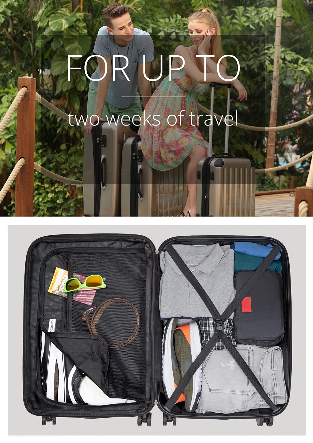 Premium Graphite Hand Luggage 65cm Carry-On Suitcase for Business Travel & Weekend Getaways - Lightweight Durable Cabin Bag with 360° Spinner Wheels