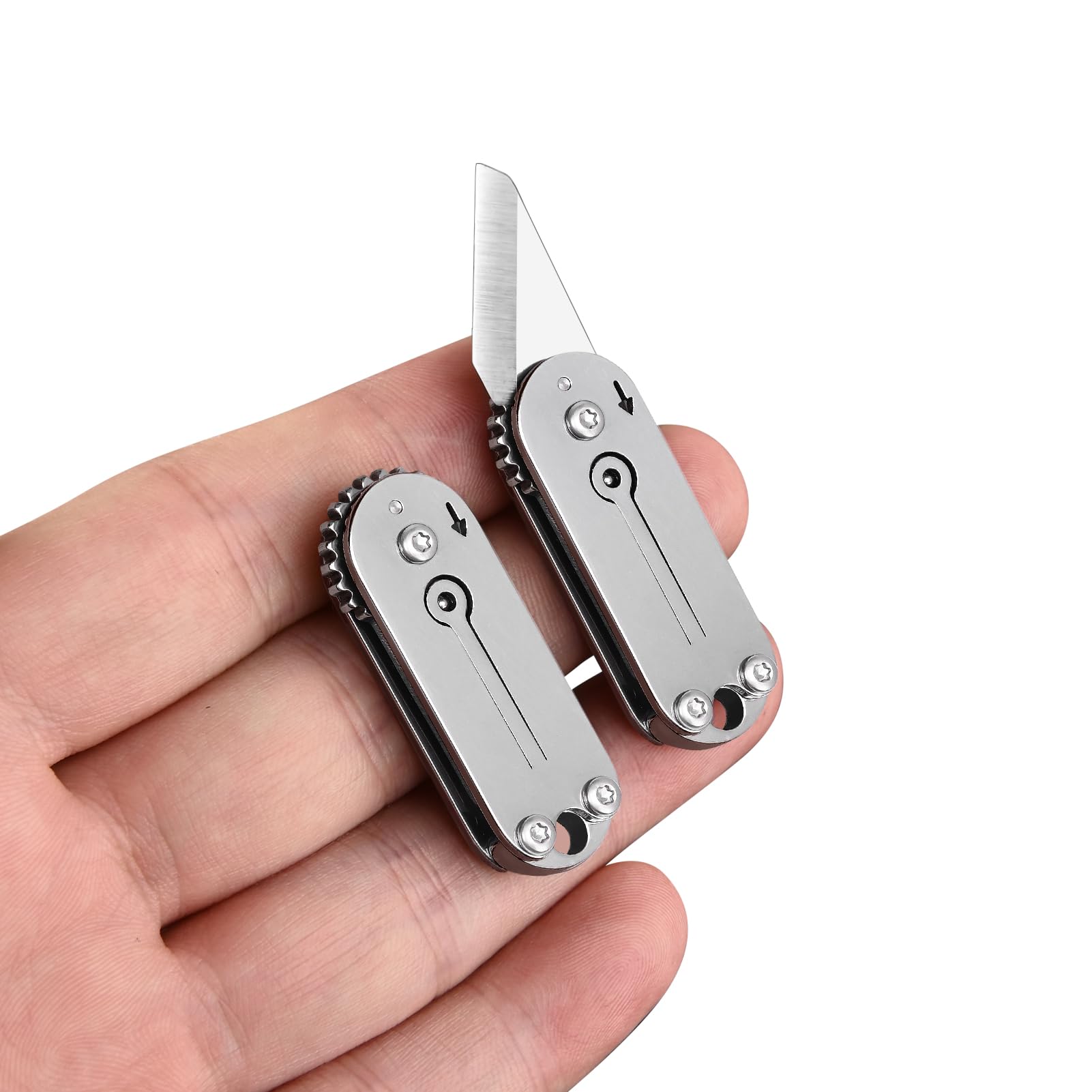 Small Keychain Pocket Knife - Mini Folding Knife & Box Cutter | Cool EDC Gadget with Unique Design | Tiny Everyday Carry Tool | Perfect Gift for Men & Women | Great for Camping, Hiking, and Outdoor Adventures