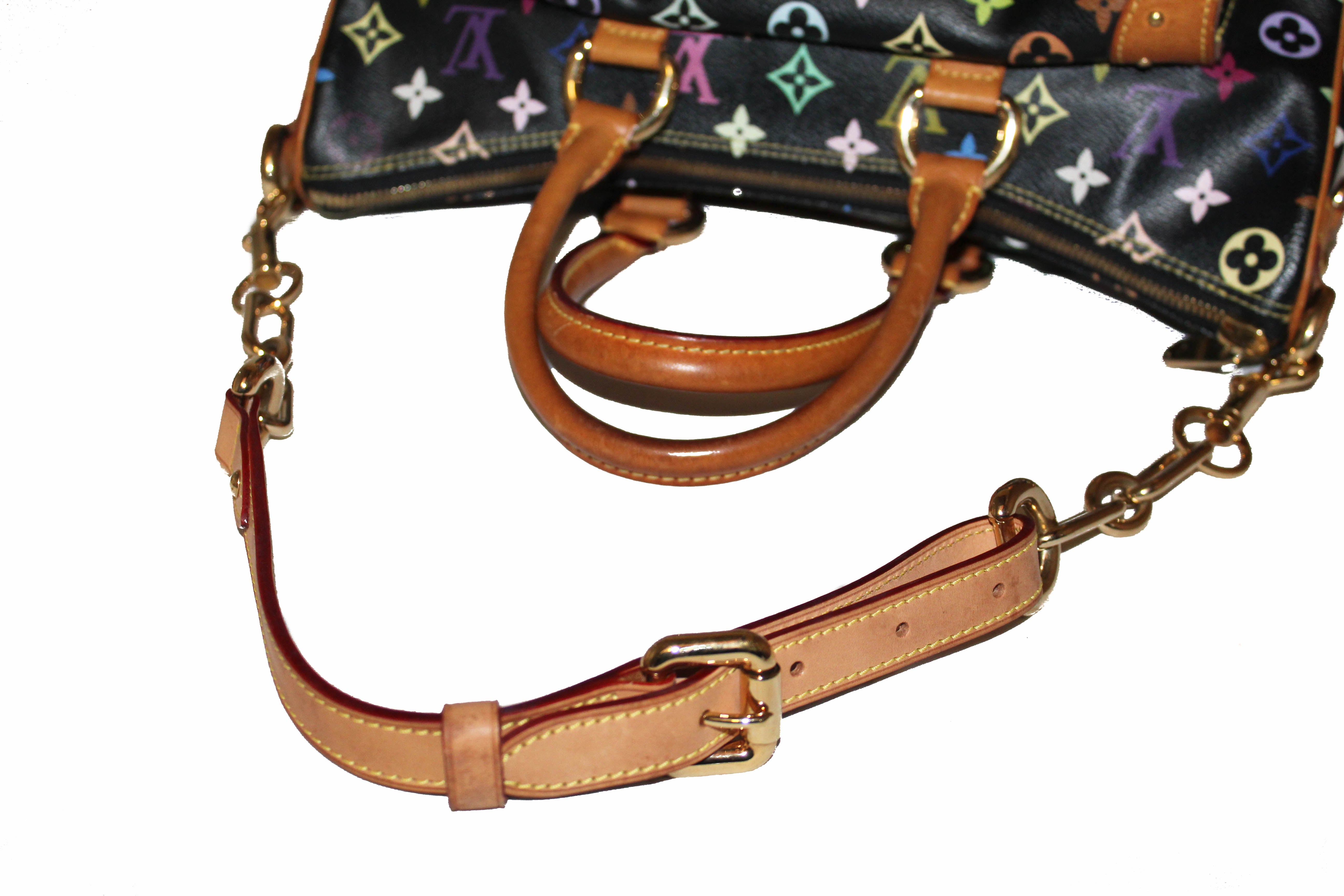 Authentic Louis Vuitton Black Multicolore Monogram Rita Handbag & Shoulder Bag - Luxury Designer Purse for Women, Perfect for Work, Travel & Evening Events