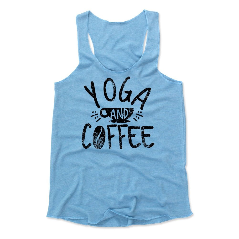 Bald Eagle Print Women's Coffee Lover Tank Top - Soft Yoga Workout Shirt for Gym, Running & Casual Wear