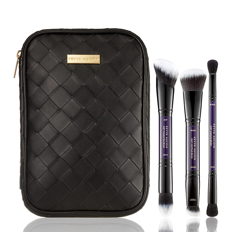 Kevyn Aucoin Professional Makeup Brush Set - 5-Piece Vegan Makeup Brushes for Foundation, Blush & Eyeshadow - Perfect for Everyday Makeup & Professional Makeup Artists