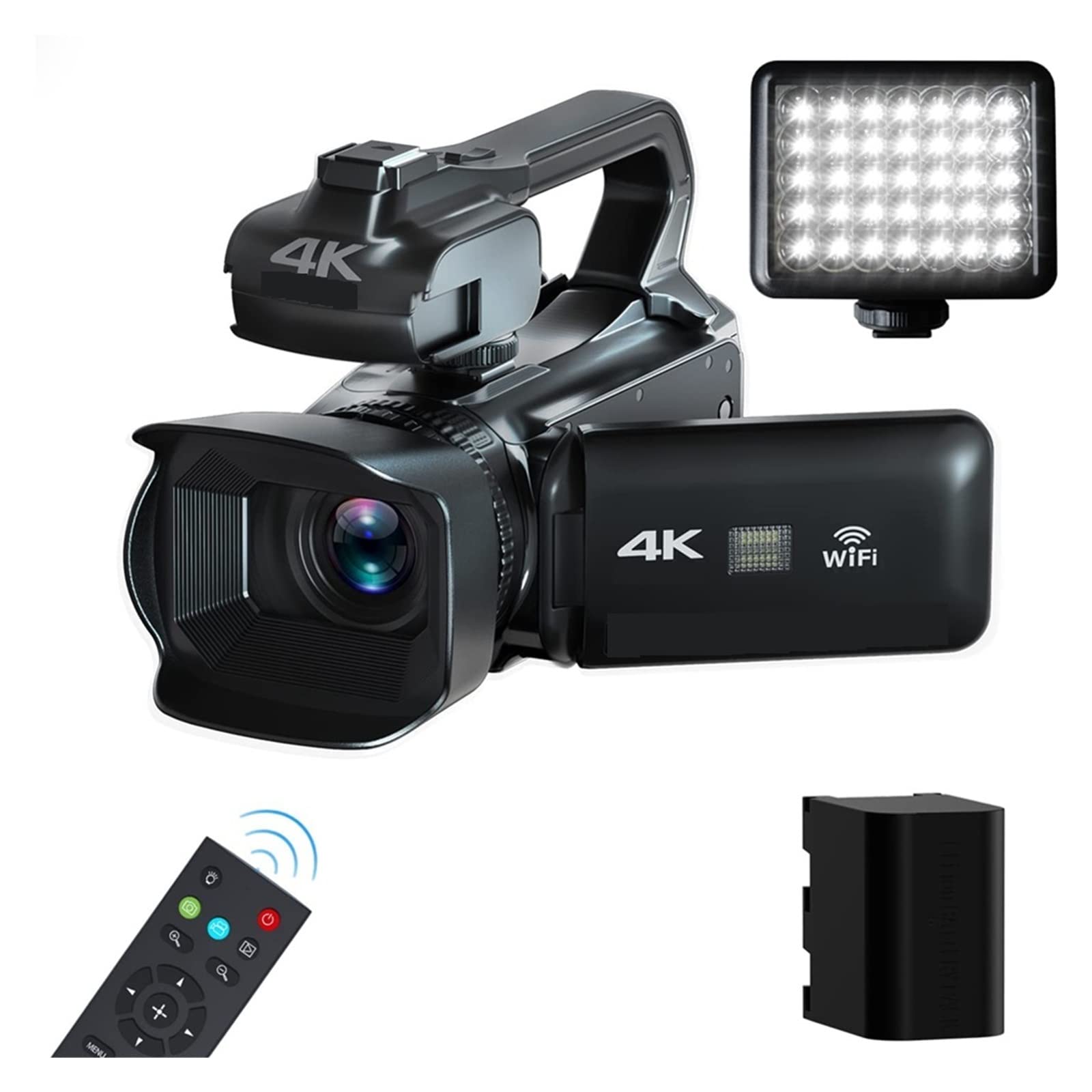 AUBEST 4K Digital Video Camera with Auto Focus, 18X Zoom, 64MP, 4