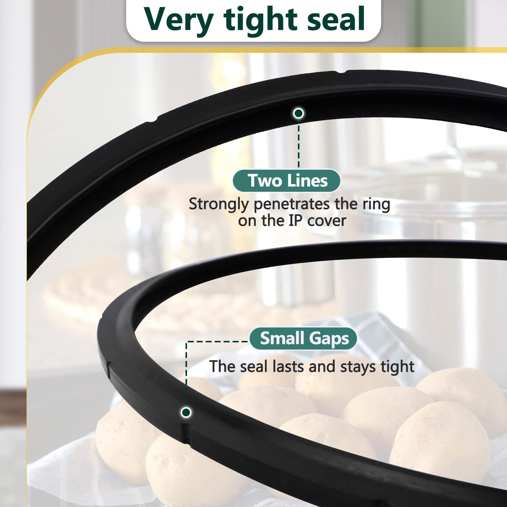 Presto Pressure Canner Sealing Ring Gasket Replacement - Compatible with 01745, 01751, 01755, 01781, 01782, 01784 Models - Fits 16, 18, 23 Quart Presto Pressure Cookers - Includes 2 Overpressure Plugs - Ideal for Canning, Preserving, and Cooking Vegetables, Meats, and More