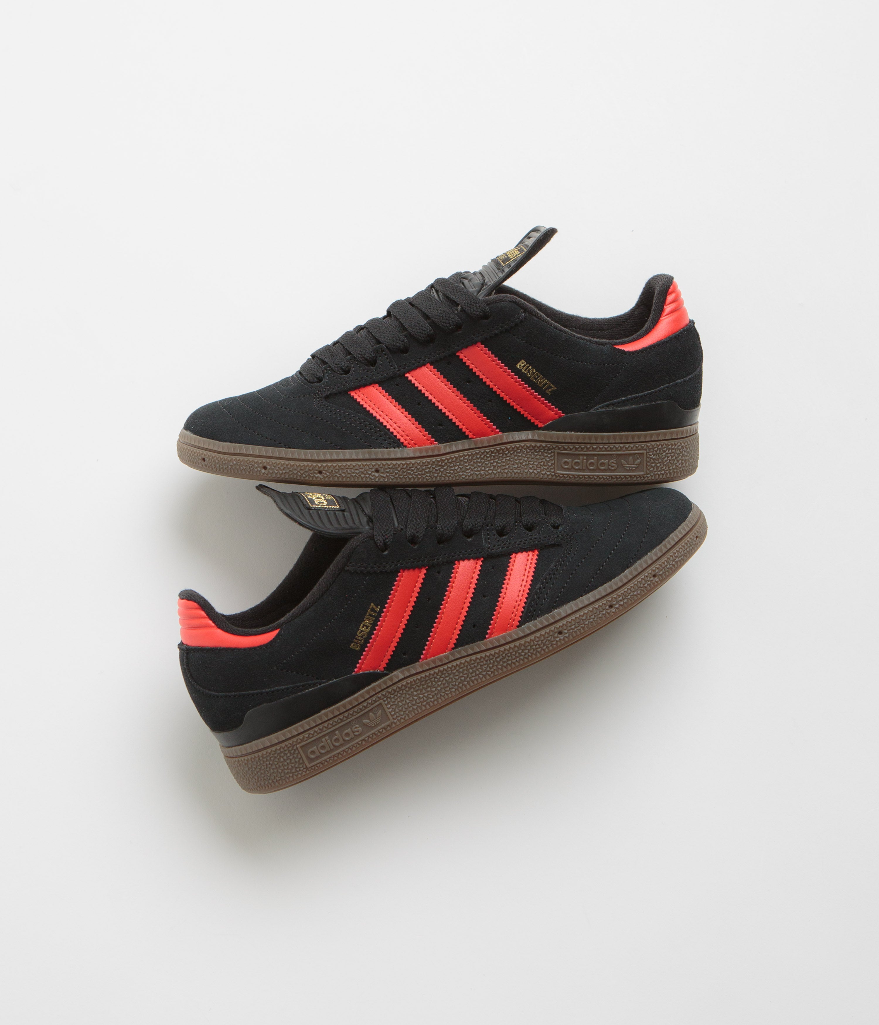 Adidas Busenitz Skate Shoes for Men - Core Black / Red / Gum5 Sole - Lightweight & Durable Sneakers for Street Skating & Casual Wear