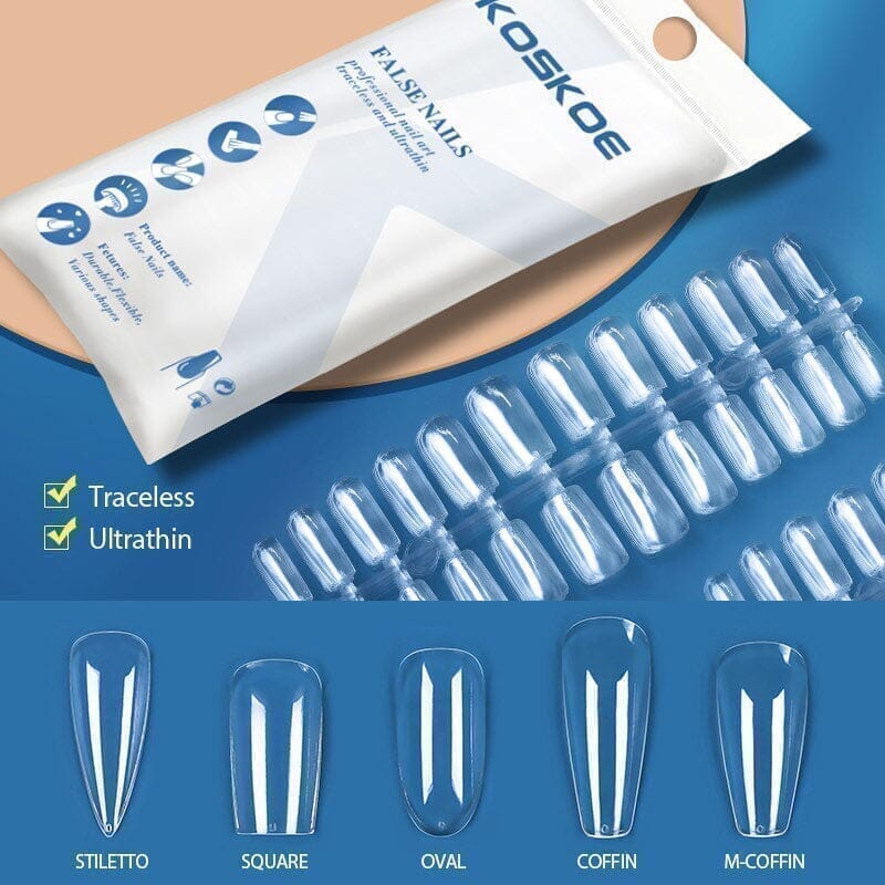 120PCS Almond Half Matte Clear False Nail Tips - Natural Looking Press On Nails for Manicure, Salon & DIY Nail Art - Perfect for Weddings, Parties and Everyday Wear