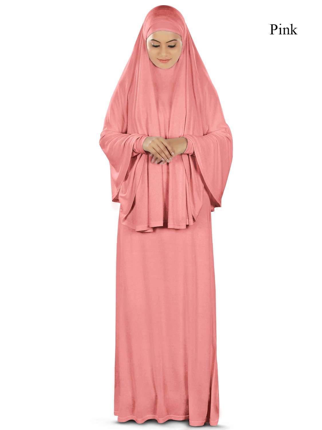 Dua Prayer Set - Soft Viscose Jersey Khimar & Full Sleeve Dress for Women | Islamic Modest Wear | Perfect for Salah, Mosque & Daily Worship
