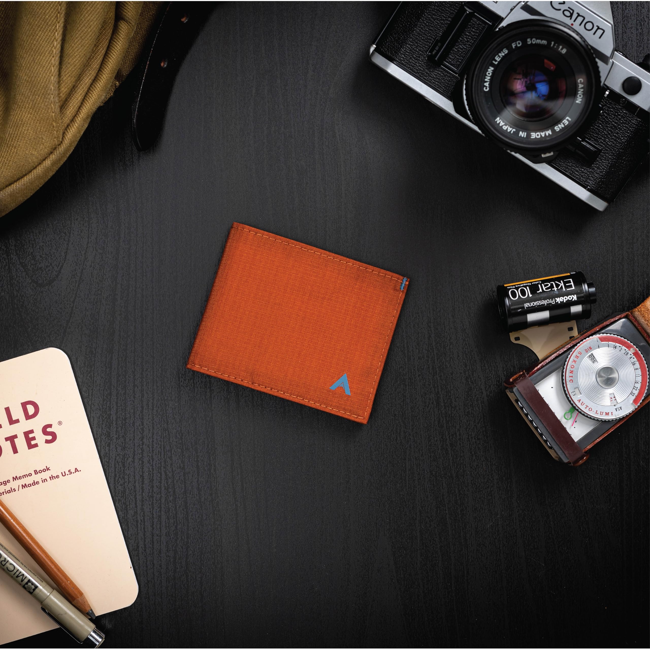 Allett Sport RFID Blocking Slim Bifold Wallet for Men & Women - Nylon Minimalist Front Pocket Wallet Holds 2-10+ Cards - Perfect for Travel, Gym & Everyday Use (Potters Clay)