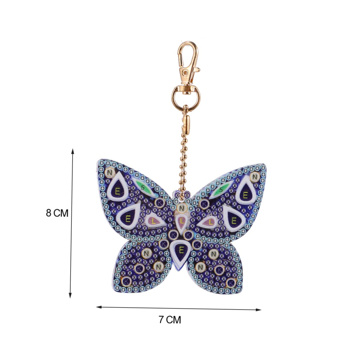 ULDIGI Cute Rhinestone Keychain Set - 5pcs Assorted Crystal Pendant Keyrings for Keys, Bags & Phones | Fashion Accessory for Women & Girls | Perfect for Gifts, Party Favors & Everyday Use